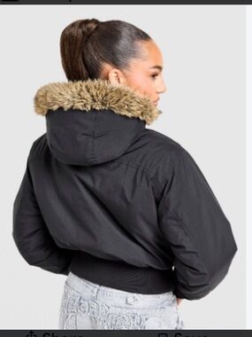 Halogen Faux Fur Down Filled Puffer Jacket 😍
